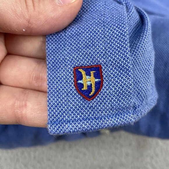 Henry Jacobson Mens Blue Chambray Dress Shirt Sz 18 36/37 XL - Picture 5 of 6